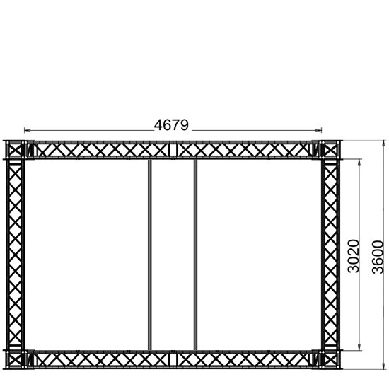 Rundbogendach für 4x3m Podestfläche